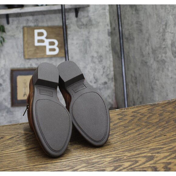 Sun + Stone Womens Adelinee Double Zip Ankle Booties Brown 5M - Picture 6 of 11